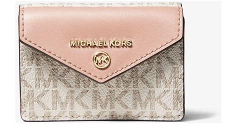 michael kors jet set small leather envelope wallet|michael kors vanilla jet set.